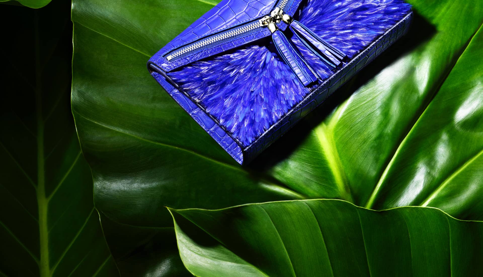 Pochette haute couture Majorelle Ingrid Paris 